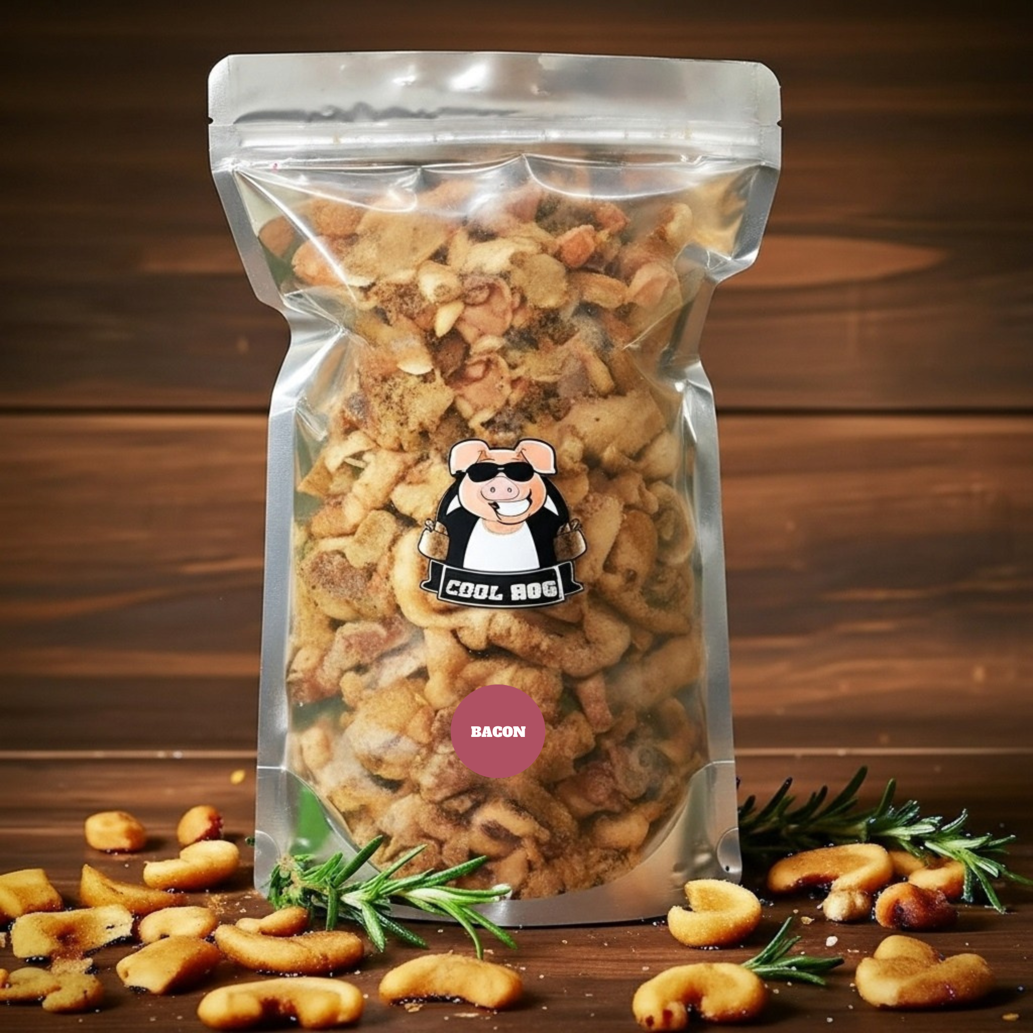 Bacon Flavour Traditional Pork Scratching 500g Resealable Bag - Summer Sale