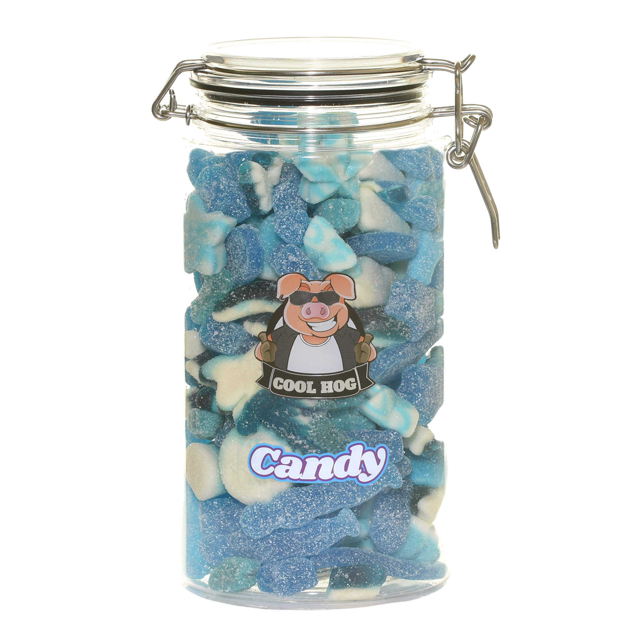 Sky's The Limit Blue Fizzy Mix Candy Gifting Jar - Cool Hog Snacks