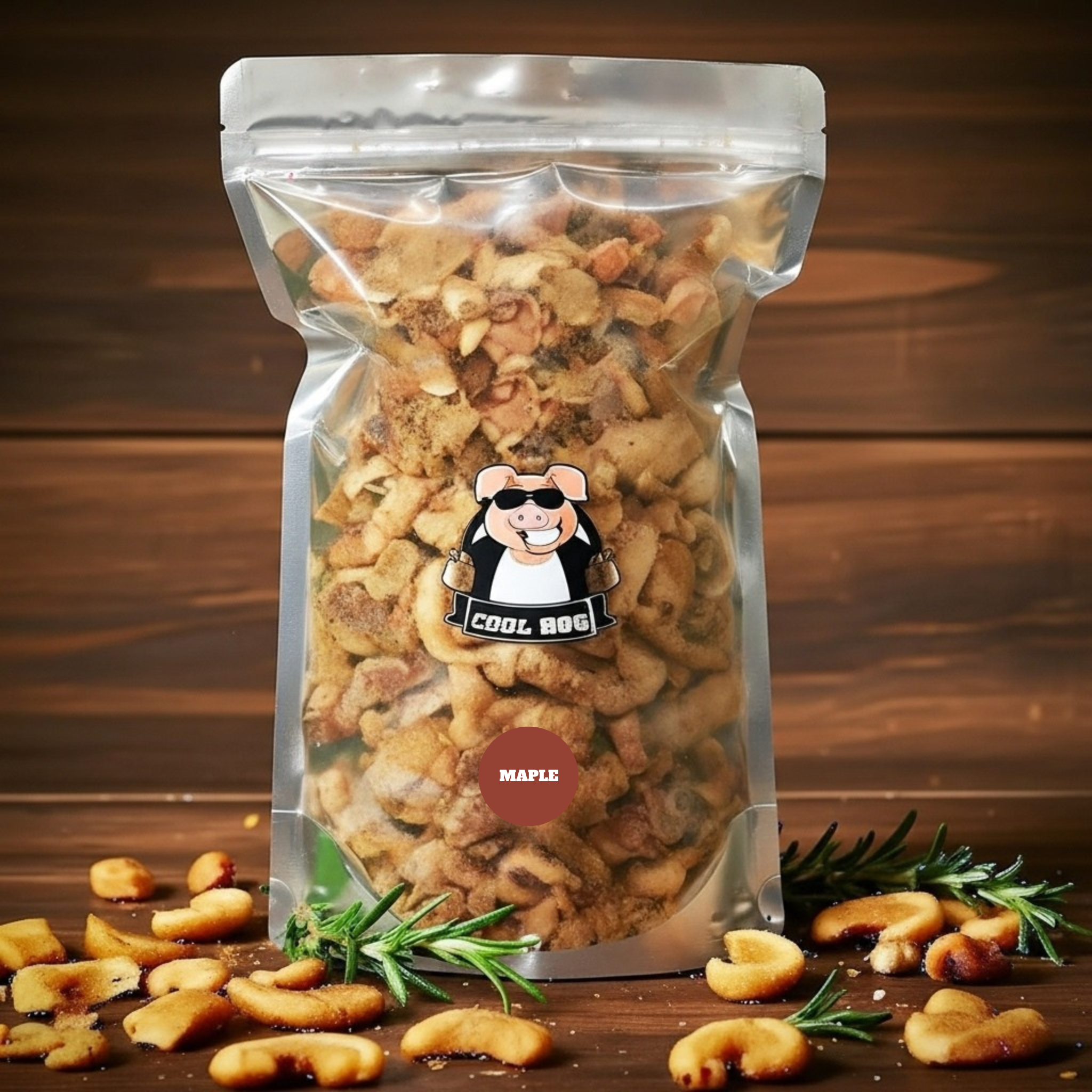 Maple Flavour Pork Scratching Resealable Bag