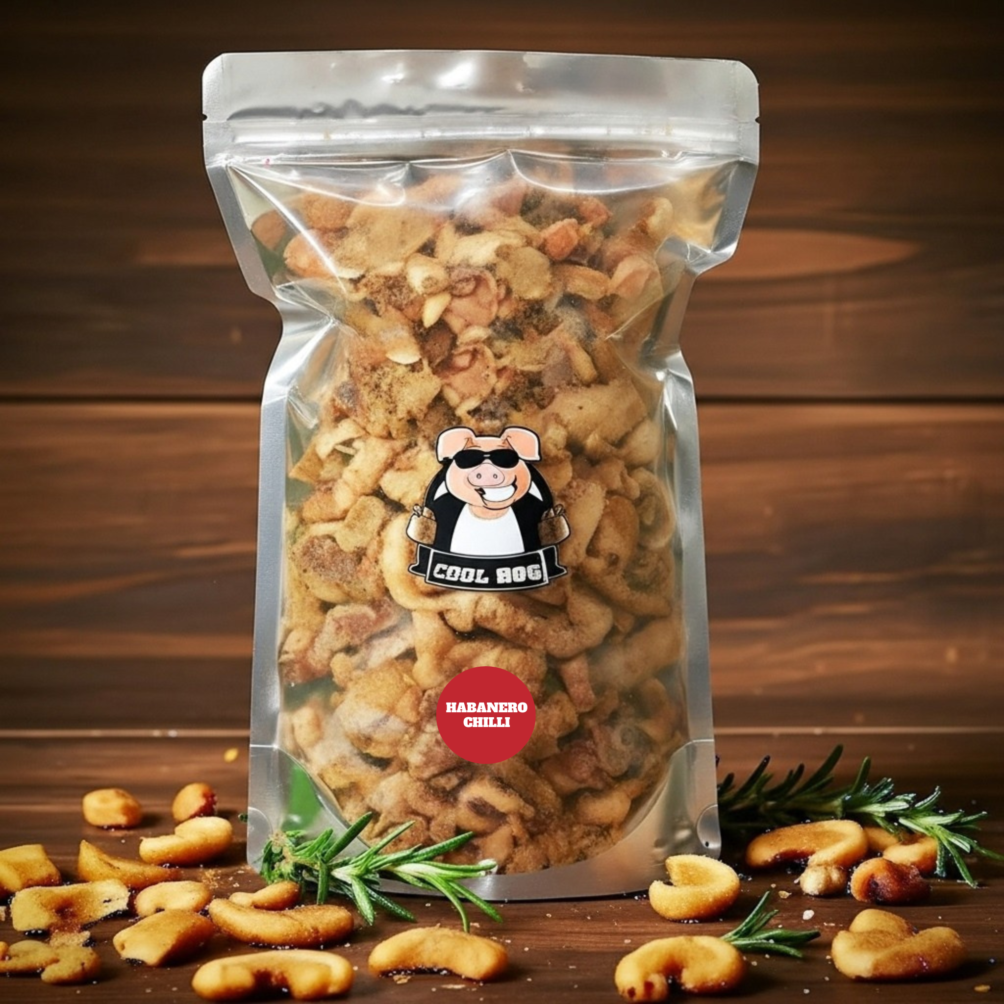 Habanero Chilli Flavour Pork Scratching Resealable Bag