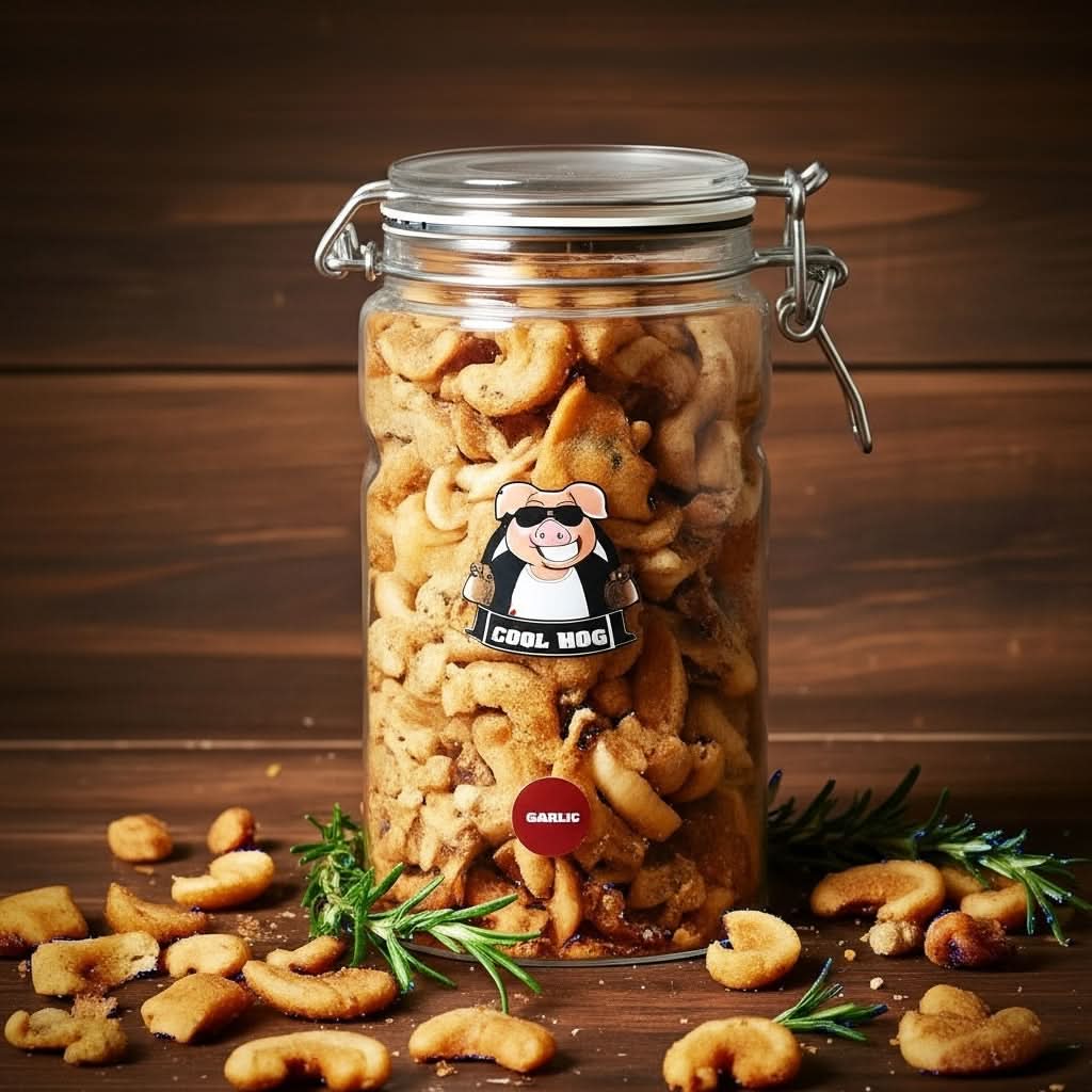 Garlic Flavour Pork Scratching Jar
