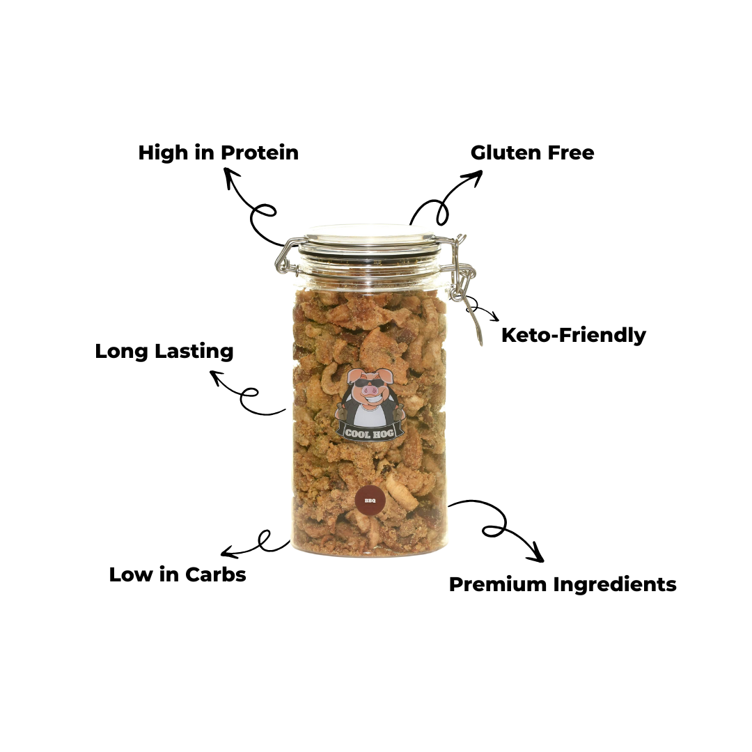 BBQ Flavour Pork Scratching Jar - Cool Hog Snacks