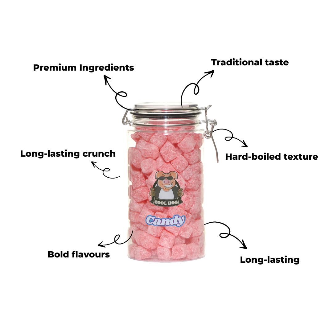 Fizzy Cherries Candy Candy Resealable Bag - 1KG - Cool Hog Snacks