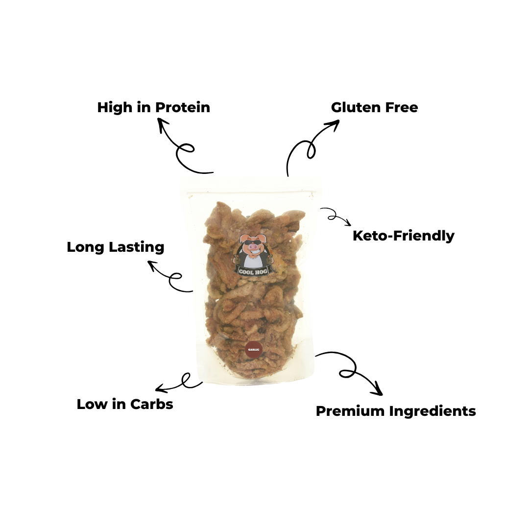 Garlic Flavour Pork Scratching Jar Refill - Cool Hog Snacks