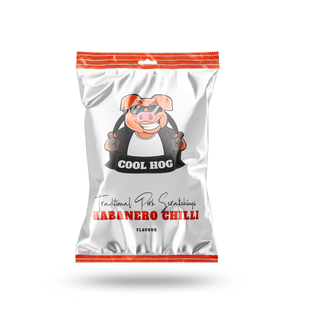 Habanero Chilli Flavour Traditional Pork Scratchings - Cool Hog Snacks