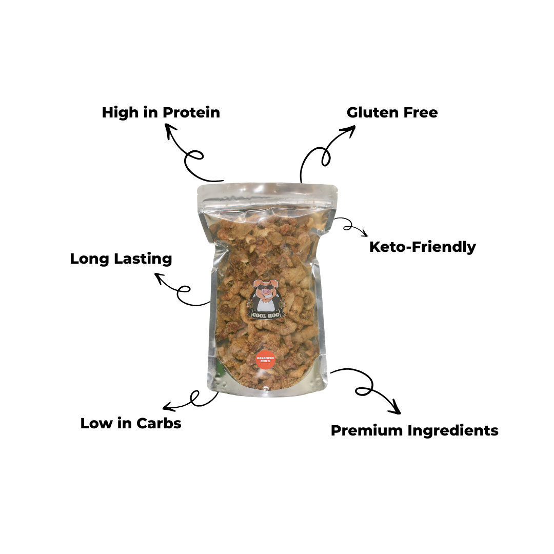 Habanero Chilli Flavour Pork Scratching Resealable Bag