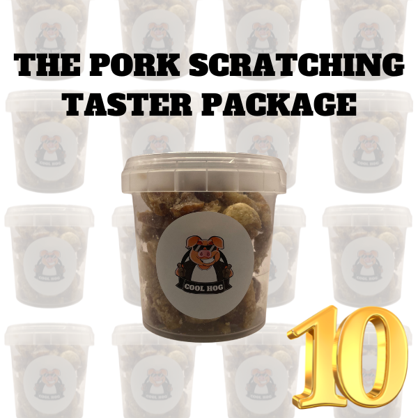 The Pork Scratching Taster Package - 10 Taster Tubs - Cool Hog Snacks