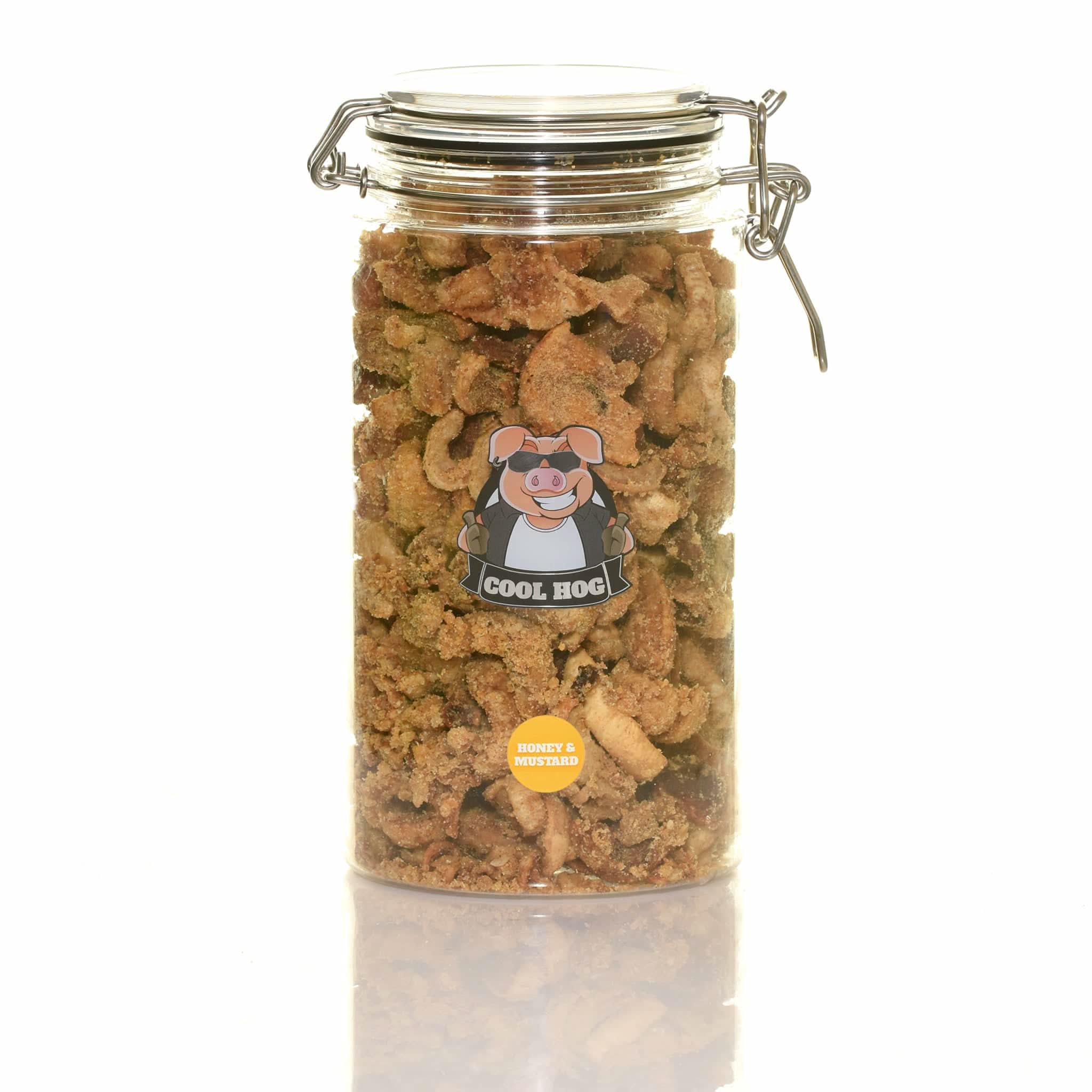Honey & Mustard Flavour Pork Scratching Jar - Cool Hog Snacks
