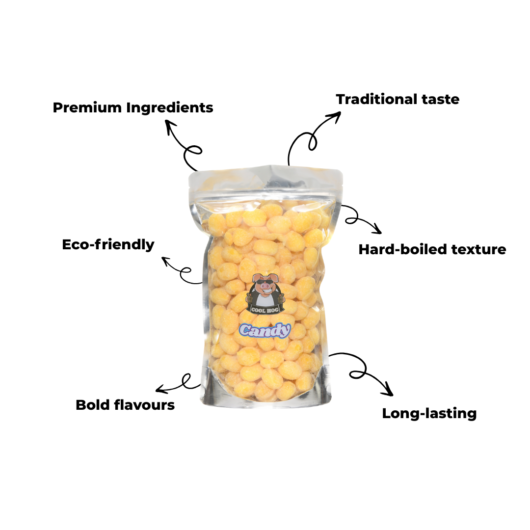Traditional Lemon Sherbet Candy Resealable Bag - 1KG - Cool Hog Snacks
