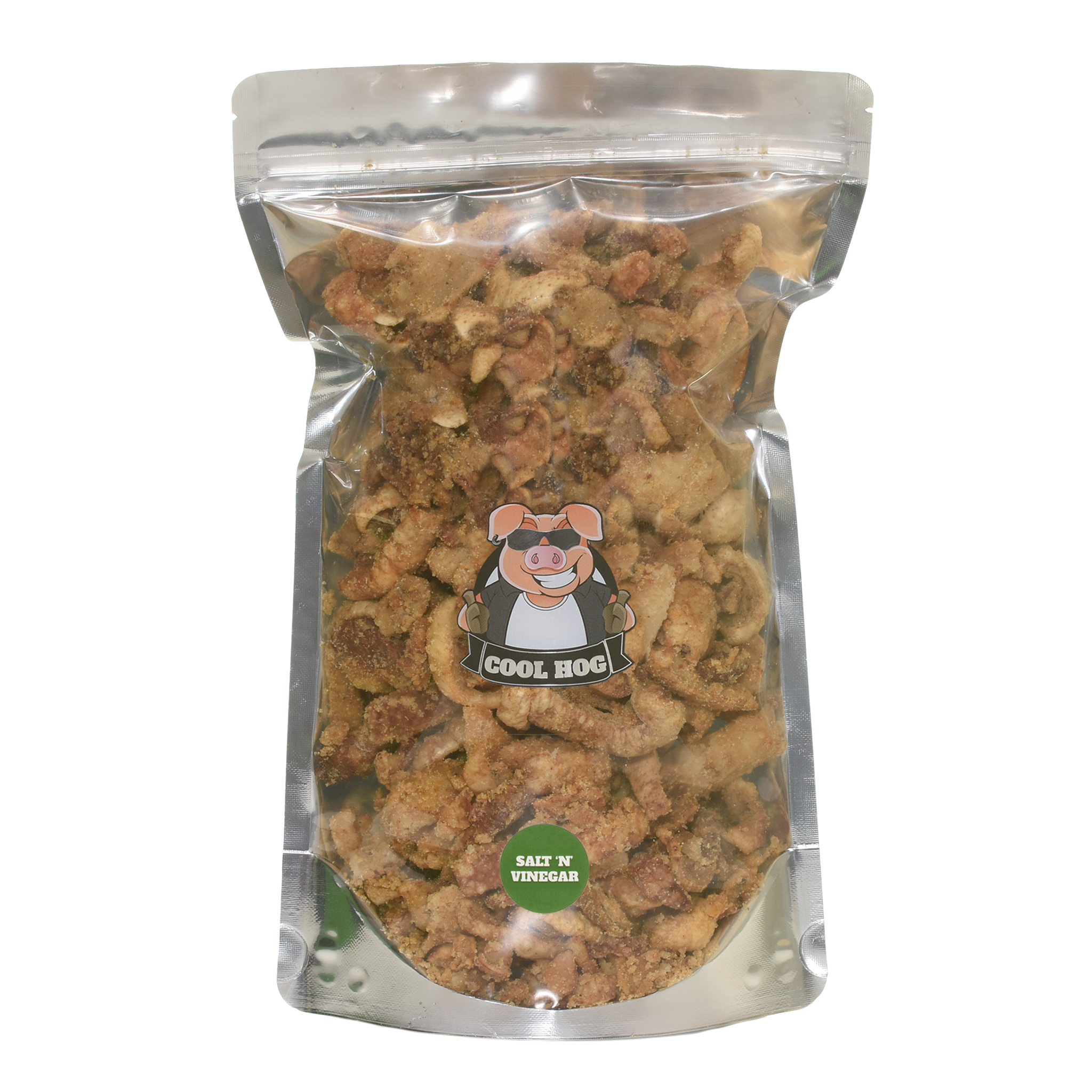 Salt & Vinegar Flavour Pork Scratching Resealable Bag - Cool Hog Snacks