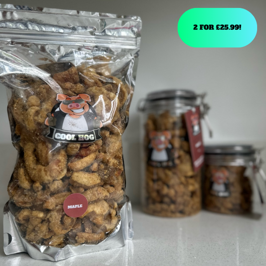 Maple Flavour Pork Scratching Resealable Bag