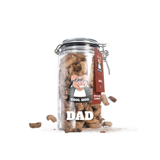 Personalised Fathers Day Maple Flavour Pork Scratching Jar