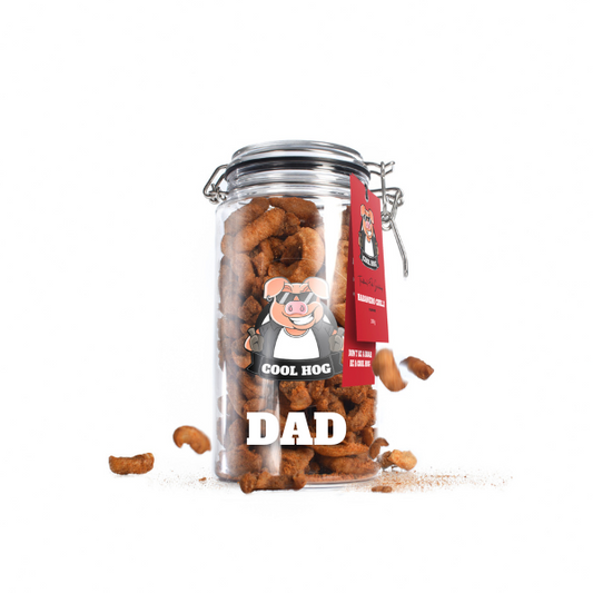 Personalised Fathers Day Habanero Chilli Flavour Pork Scratching Jar