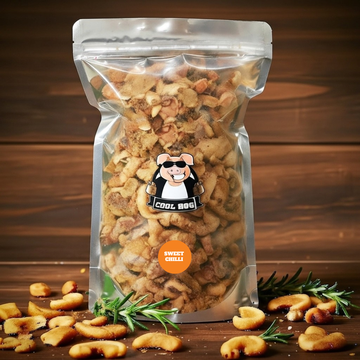 Sweet Chilli Flavour Traditional Pork Scratching Resealable Bag
