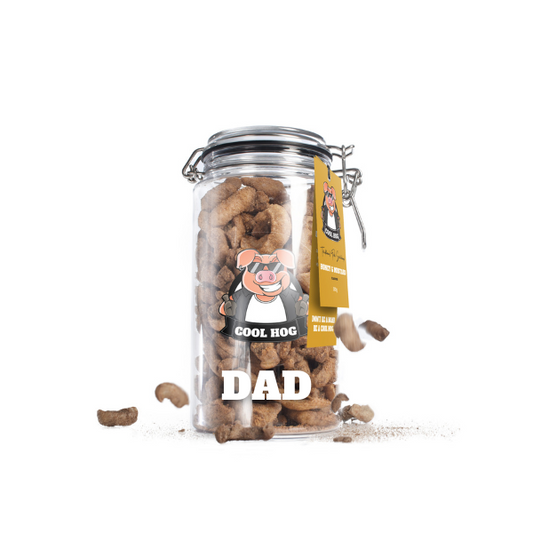 Personalised Fathers Day Honey & Mustard Flavour Pork Scratching Jar