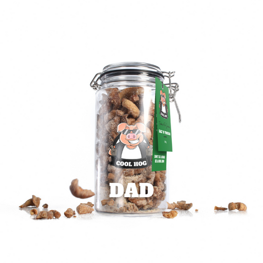 Personalised Fathers Day Salt & Vinegar Flavour Pork Scratching Jar