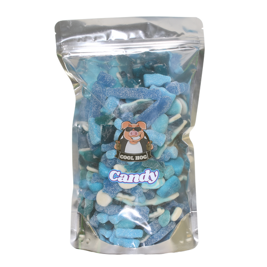 Sky's The Limit Blue Fizzy Mix Candy Resealable Bag - 1KG