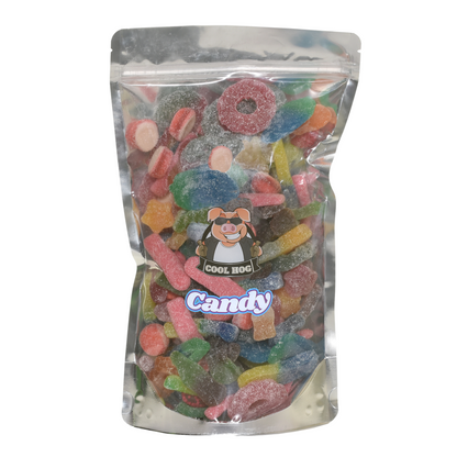 Vegan Assorted Fizzy Mix Resealable Bag - 1KG - Cool Hog Snacks