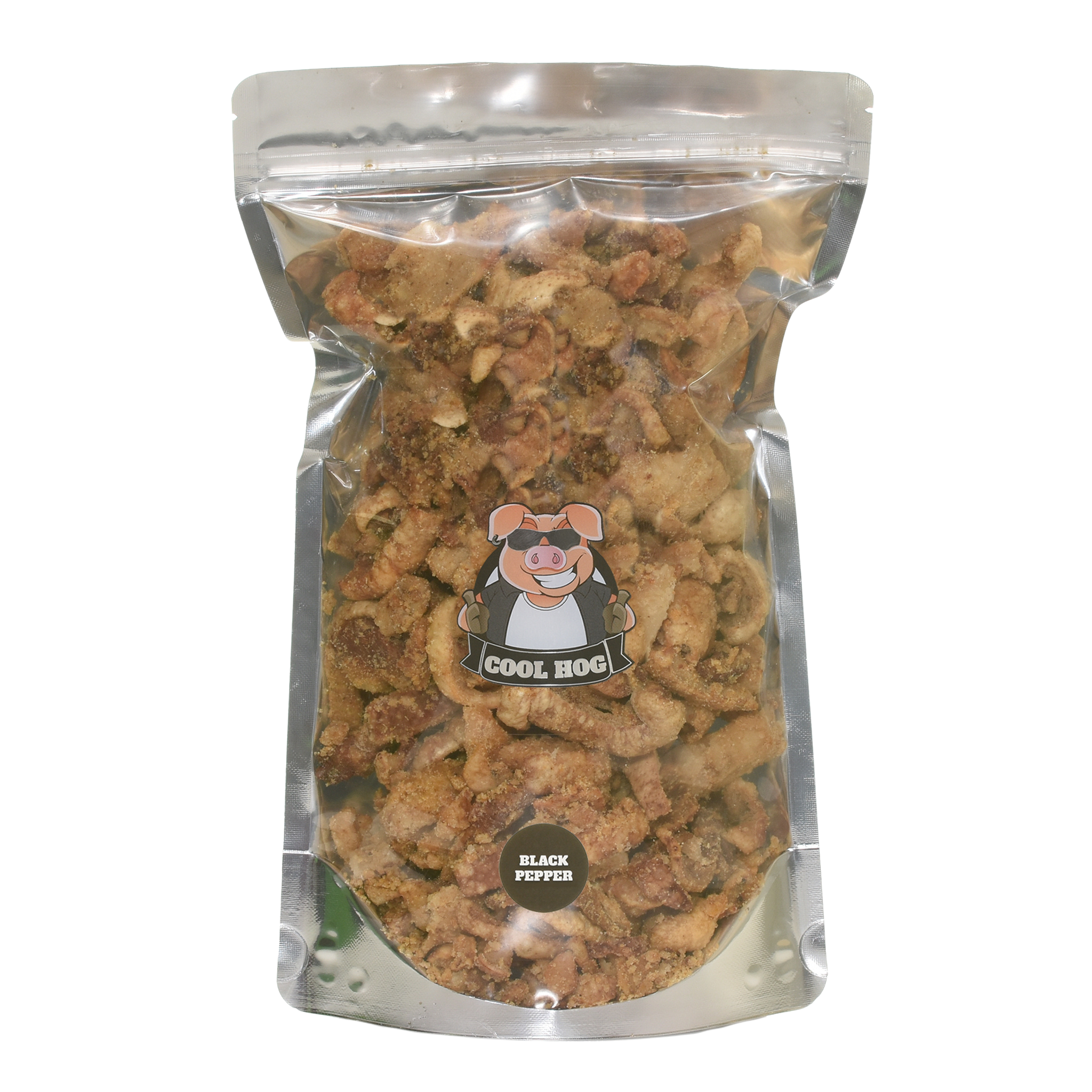 Salt & Cracked Black Pepper Flavour Pork Scratching Resealable Bag - Cool Hog Snacks