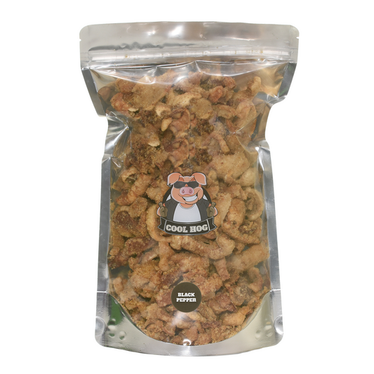 Salt & Cracked Black Pepper Flavour Pork Scratching Resealable Bag