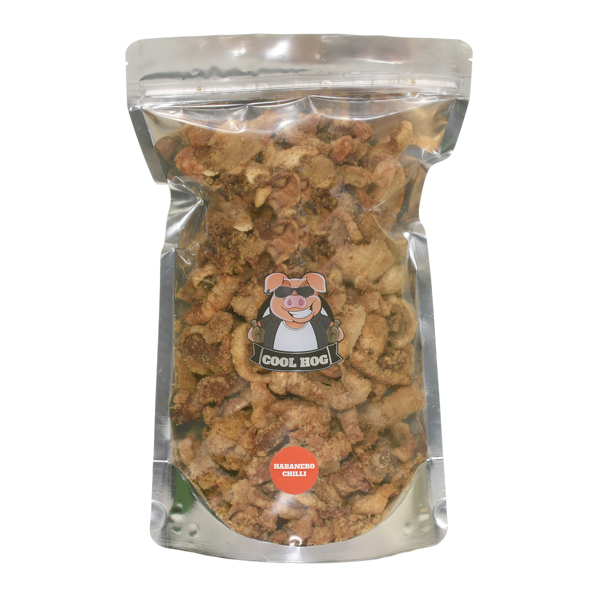 Habanero Chilli Flavour Pork Scratching Resealable Bag - Cool Hog Snacks