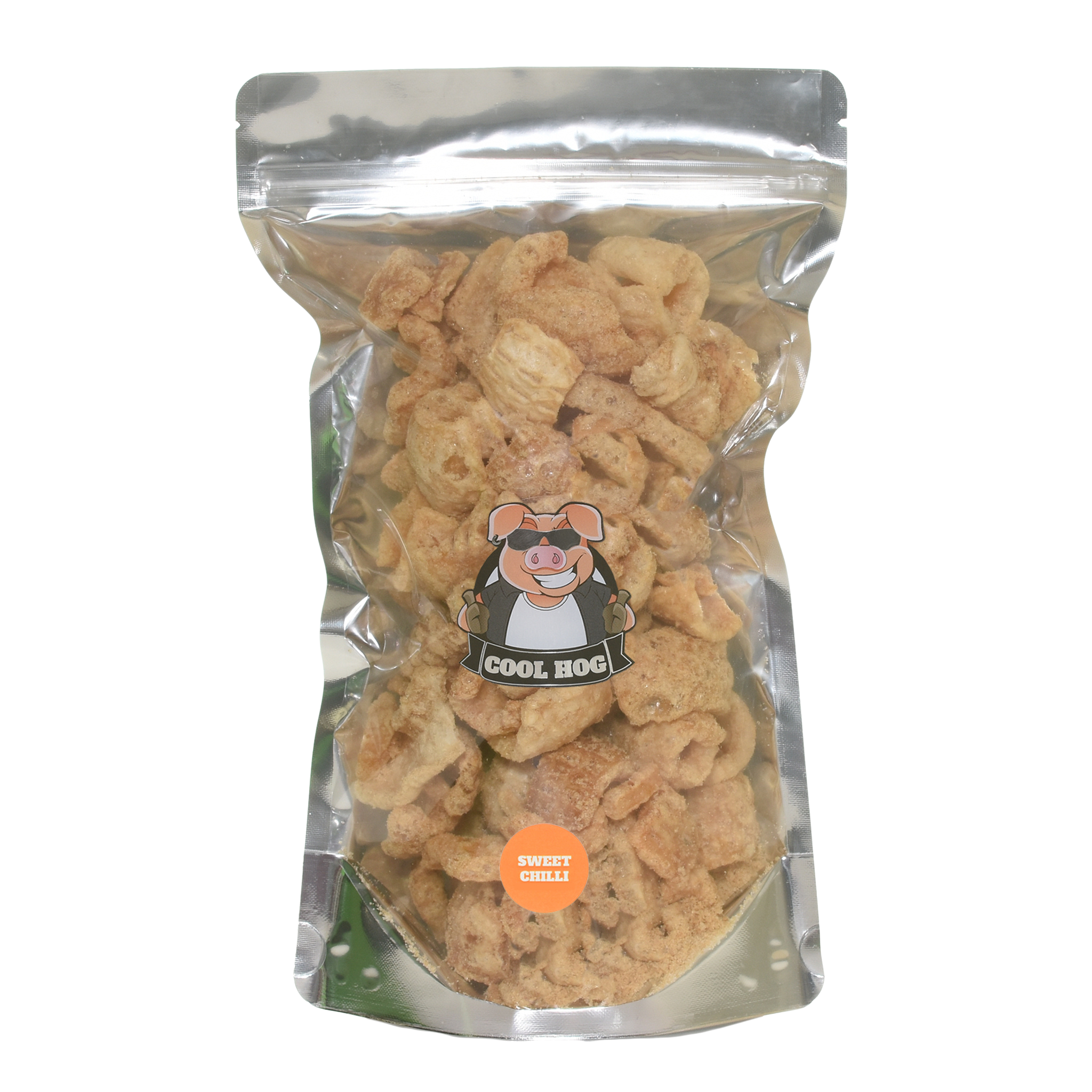 Sweet Chilli Flavour Pork Scratching Resealable Bag - Cool Hog Snacks