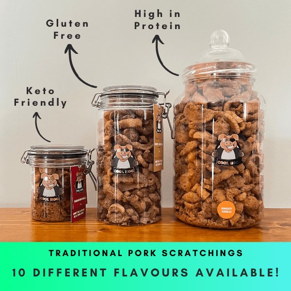 Garlic Flavour Pork Scratching Jar - Cool Hog Snacks