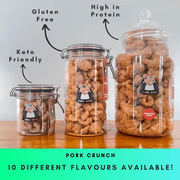 Habanero Chilli Flavour Pork Scratching Jar - Cool Hog Snacks
