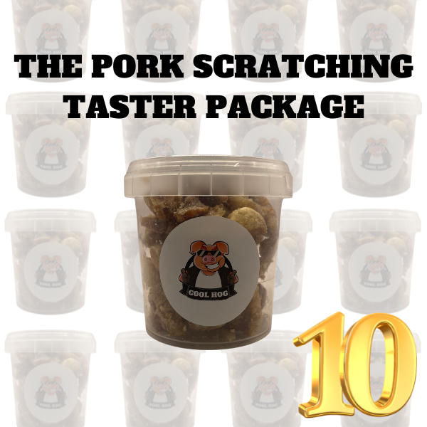 The Pork Scratching Taster Package - 10 Taster Tubs