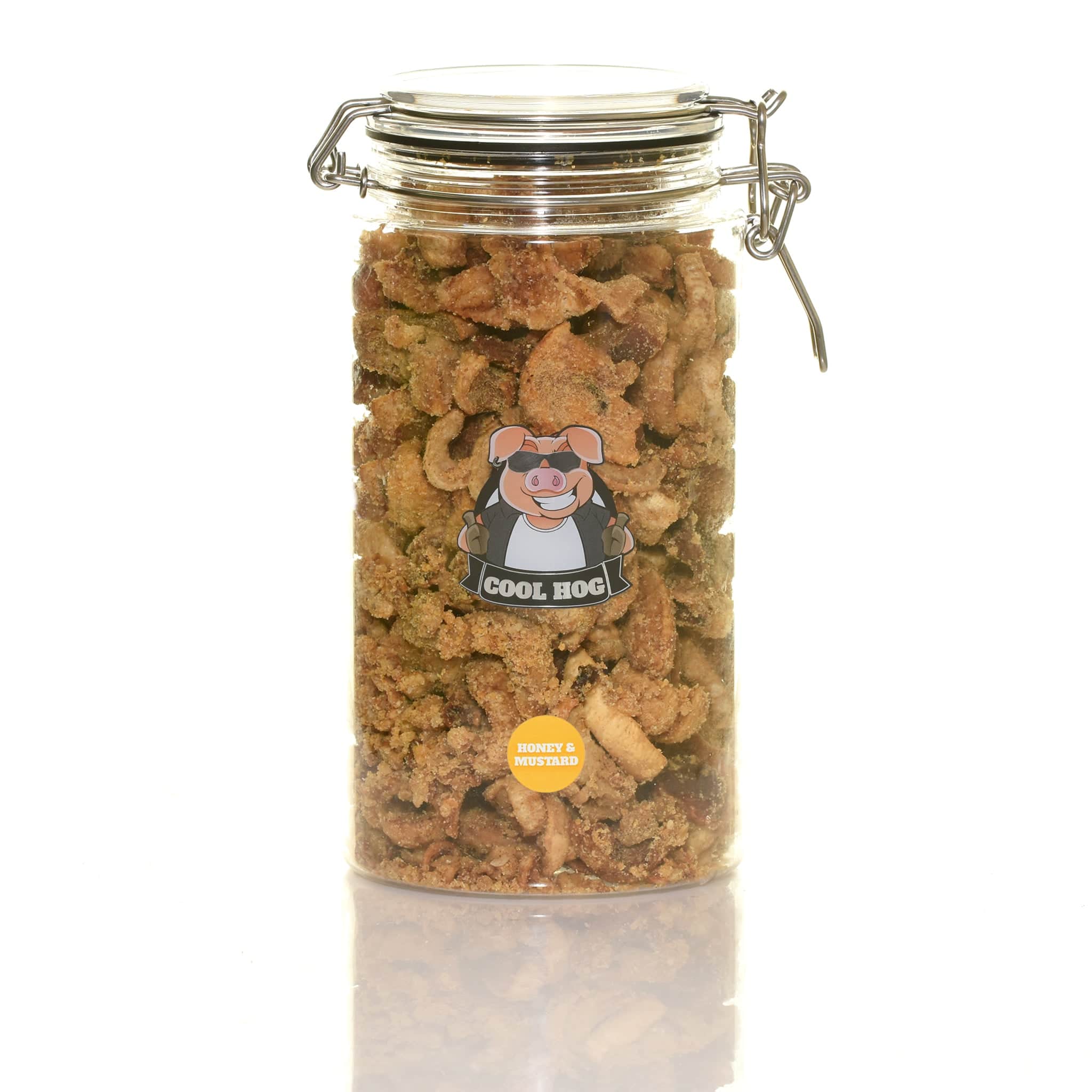 Honey & Mustard Flavour Pork Scratching Jar - Cool Hog Snacks
