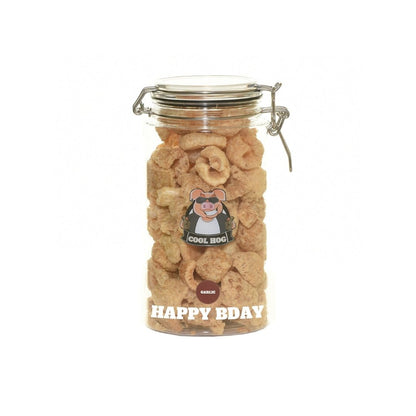 Personalised Pork Scratching Gifting Jar - Large - Cool Hog Snacks