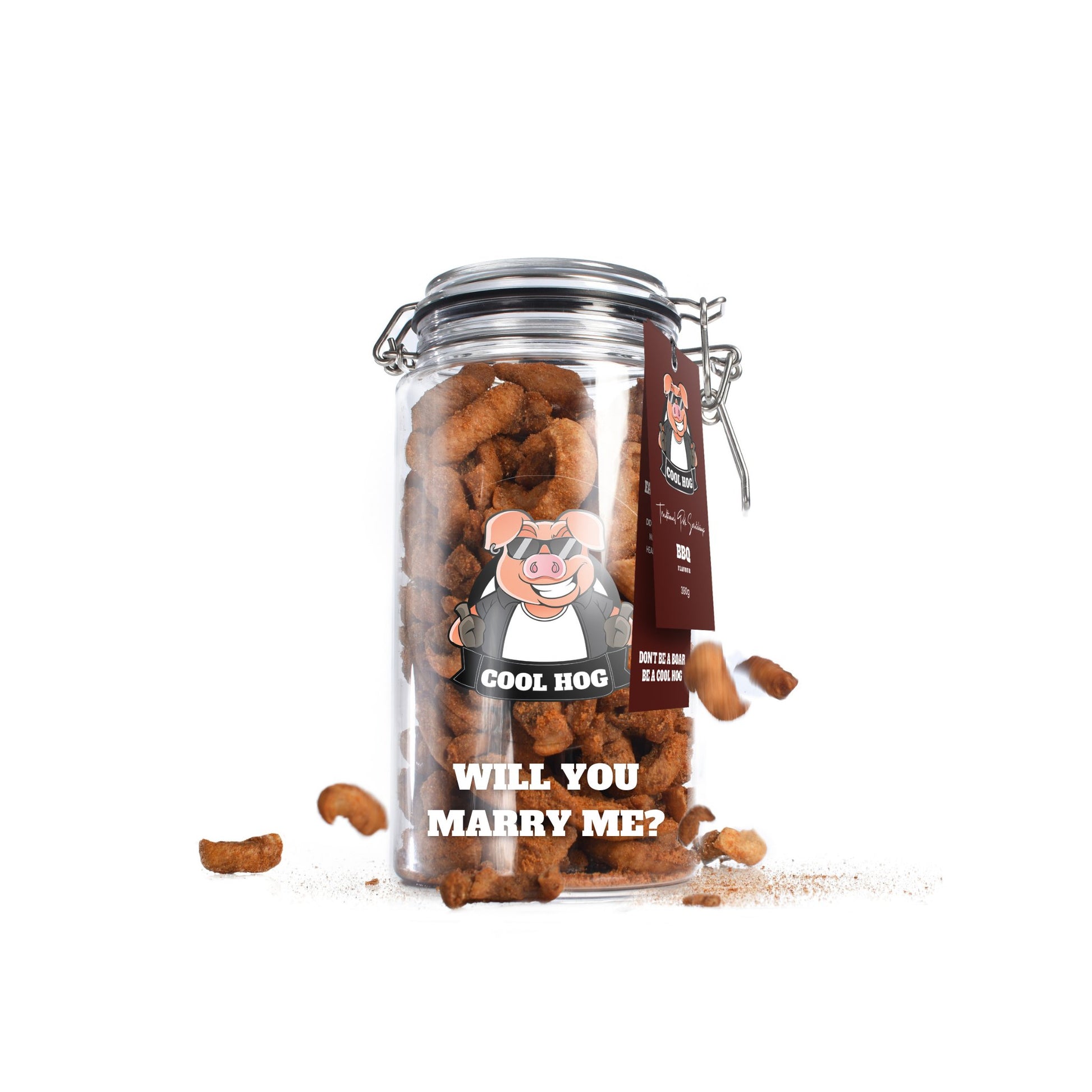 Personalised Pork Scratching Gifting Jar - Large - Cool Hog Snacks