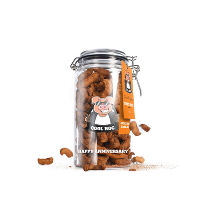 Personalised Pork Scratching Gifting Jar - Large - Cool Hog Snacks