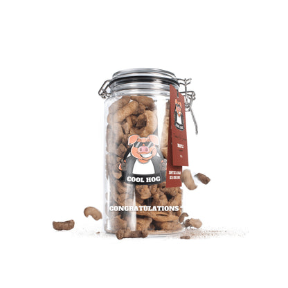 Personalised Pork Scratching Gifting Jar - Large - Cool Hog Snacks