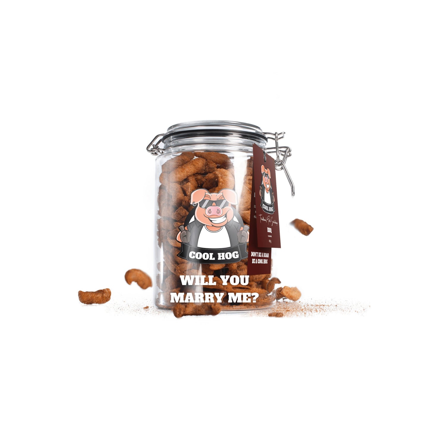 Personalised Pork Scratching Gifting Jar - Small - Cool Hog Snacks