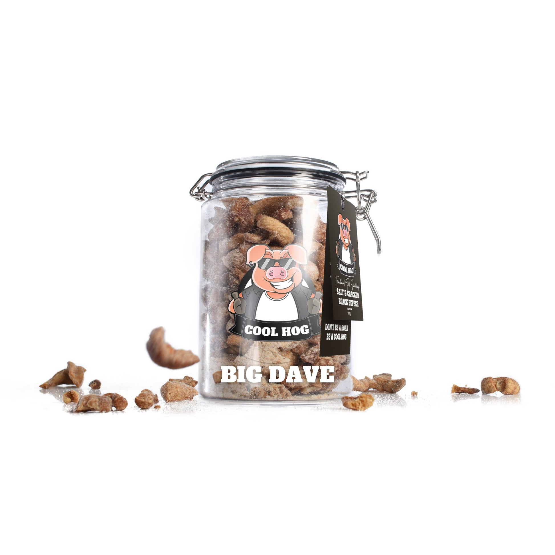 Personalised Pork Scratching Gifting Jar - Small - Cool Hog Snacks