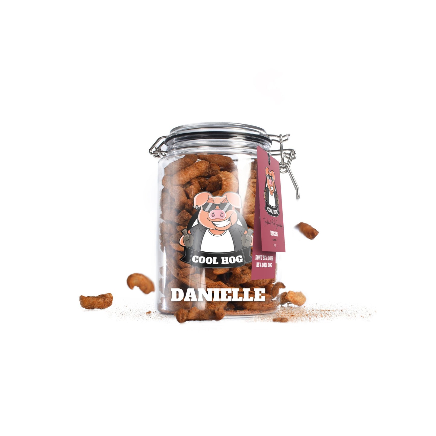 Personalised Pork Scratching Gifting Jar - Small - Cool Hog Snacks