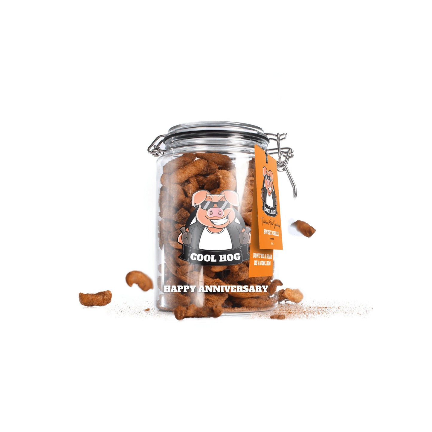 Personalised Pork Scratching Gifting Jar - Small - Cool Hog Snacks