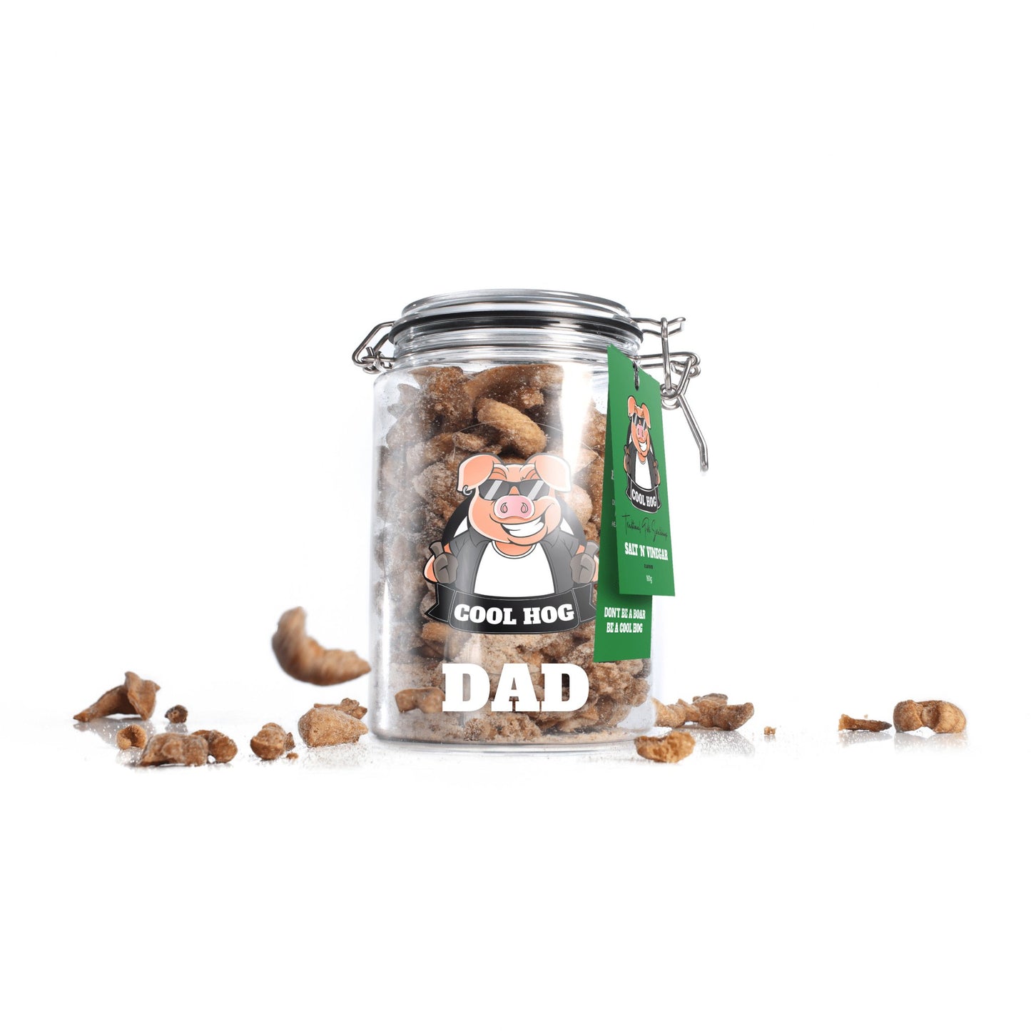 Personalised Pork Scratching Gifting Jar - Small - Cool Hog Snacks