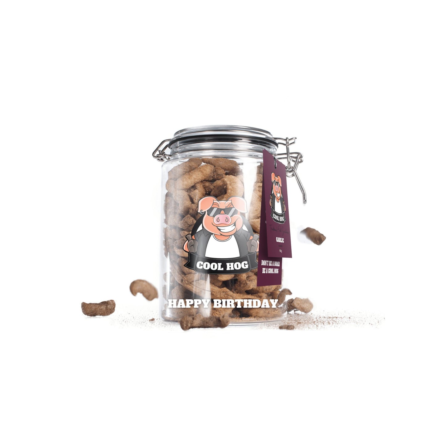 Personalised Pork Scratching Gifting Jar - Small - Cool Hog Snacks