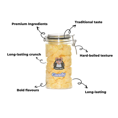 Traditional Pineapple Cubes Candy Gifting Jar