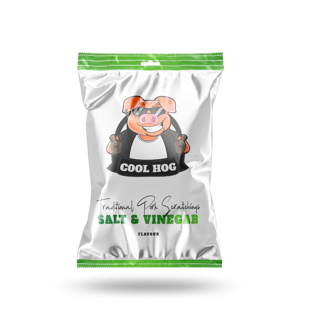 Salt & Vinegar Flavour Traditional Pork Scratchings - Cool Hog Snacks