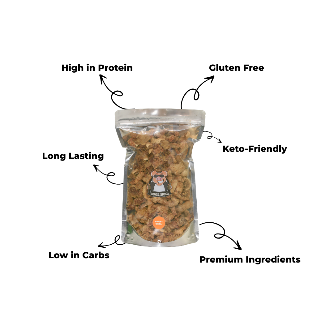 Sweet Chilli Flavour Pork Scratching Jar Refill - Cool Hog Snacks