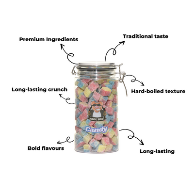 Tutti Frutti Cubes Candy Gifting Jar