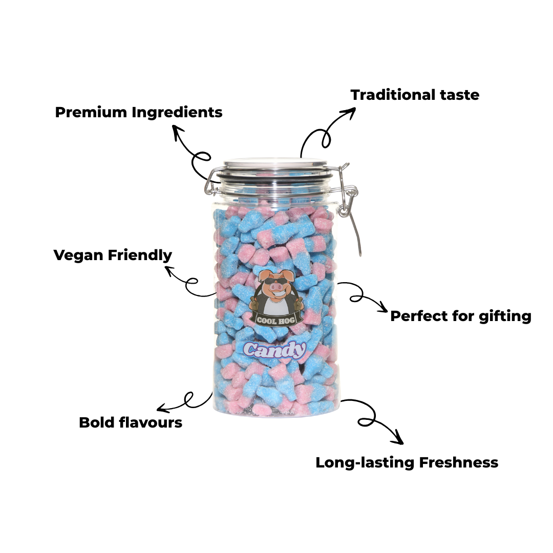 Vegan Assorted Fizzy Mix Resealable Bag - 1KG - Cool Hog Snacks