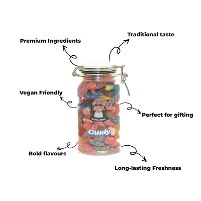 Vegan Assorted Fizzy Mix Candy Gifting Jar - Cool Hog Snacks